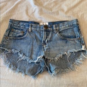 One teaspoon low waist medium rise Jean shorts